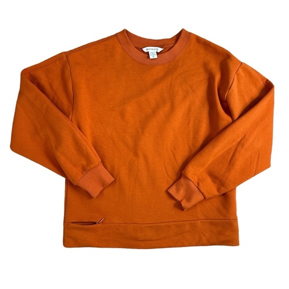 Athleta Retroplush Crewneck Sweatshirt with front zipper pocket - Picture 1 of 7